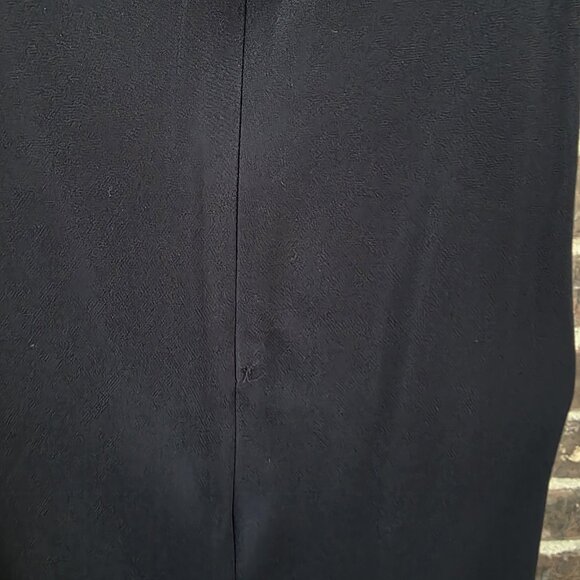 A.B.S. Evening By Allen Schwartz Black Maxi Dress Gown Ruffled y2k 90s Sz 8 - Picture 6 of 9